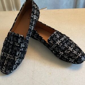 J. Jill Classic Black and White Loafers